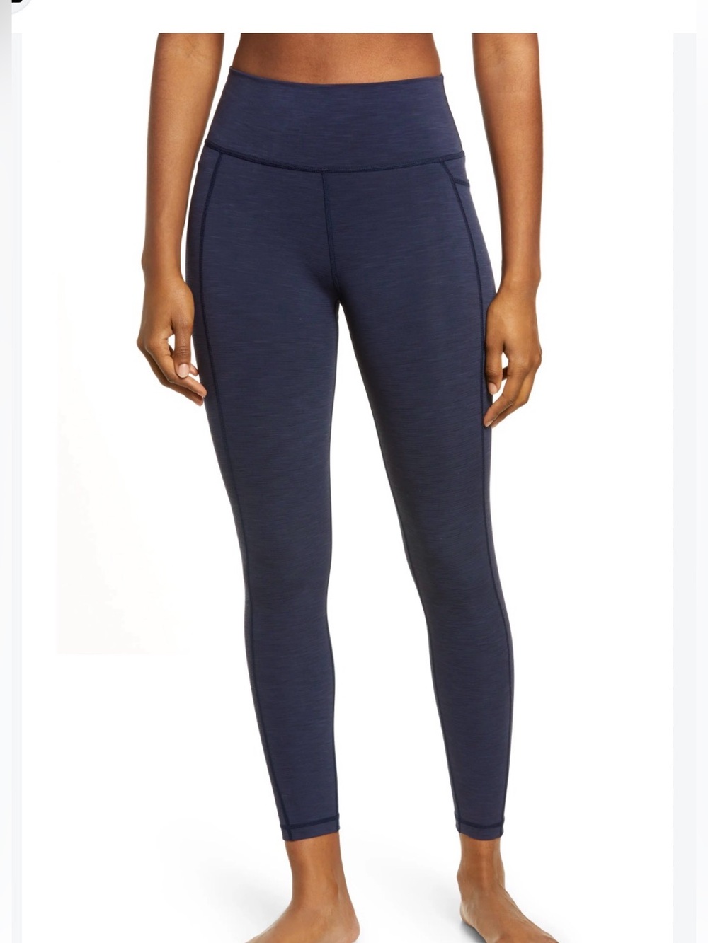 Sweaty Betty Super Sculpt Navy High-Waist Leggings with Side Pocket